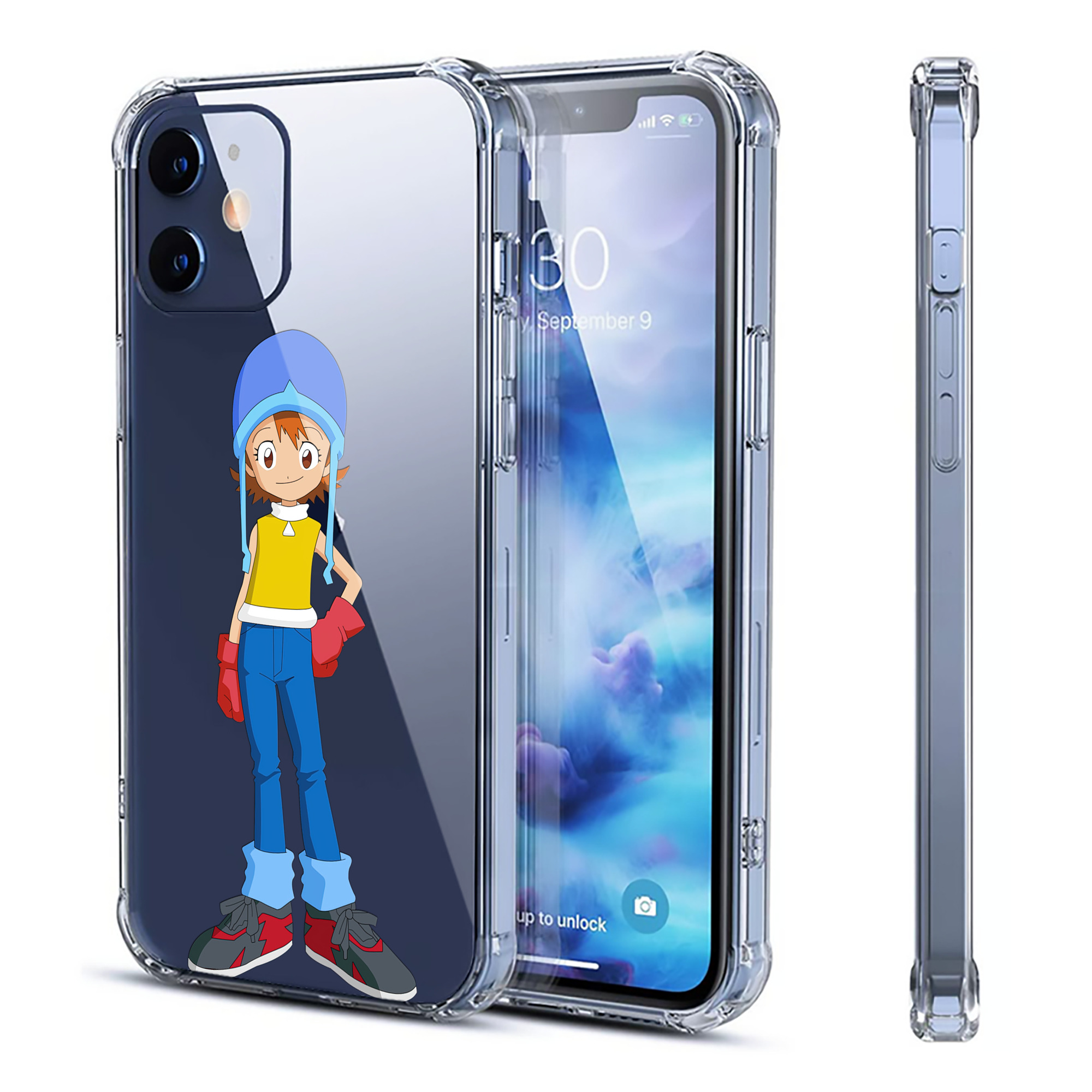 （画像用） Digimon デジタルモンスター/デジモン 【iPhone 12シリーズ対応】透明スマホケース（クリアソフトケース）